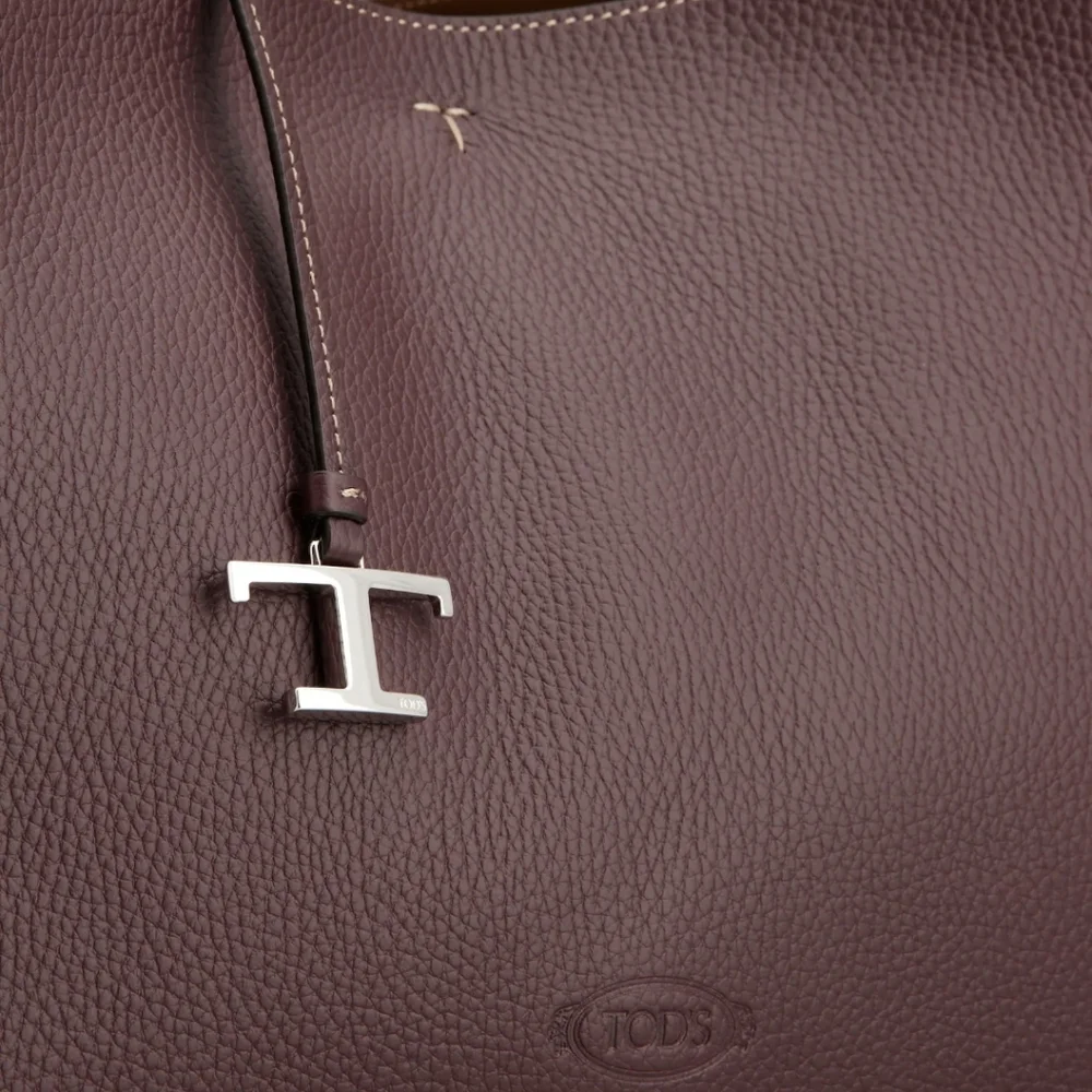 Tod's Medium Apa Leather Tote Burgundy - Picture 7 of 14